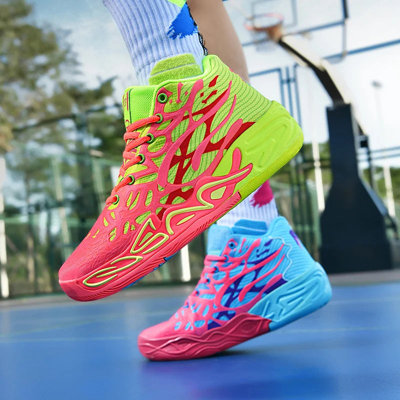 Basketball Shoes Men Field Training High-top Comfortable Non-slip Sports Footwear Luxury Lace-up Flat Sneakers for Men