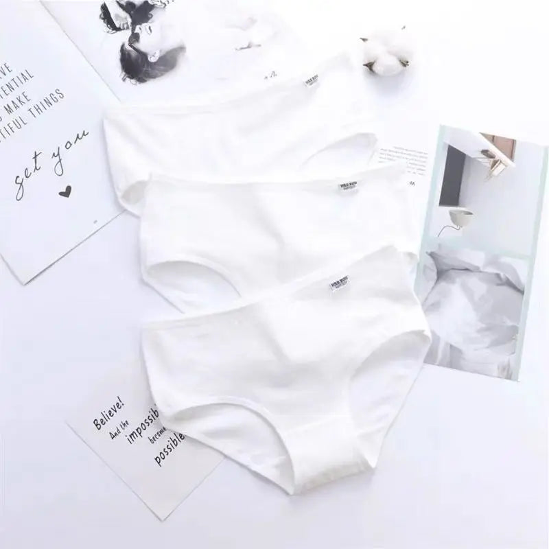 4Pc Teens Teenage Panties Kids Underwear Children Cotton Kids Girls Solid Color Puberty 10-16years