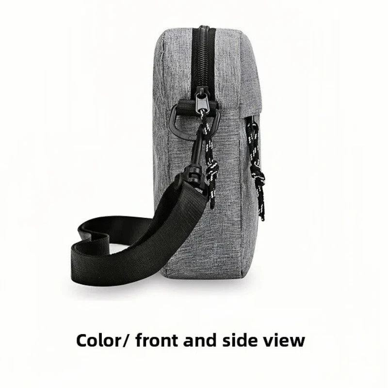 Men's bag, available in single shoulder or cross-body design, suitable for daily use during school. Made of nylon material.