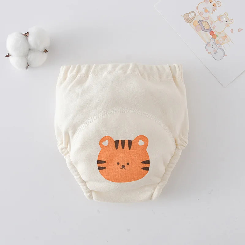Korean Style Cotton Baby Waterproof Training Pants New Baby Diaper Infant Washable Shorts Nappy Panties Nappy Changing Underwear