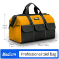 Tool Bag for Men, Heavy Duty Tool Bag Wide Mouth Tote for Various Instrument, Electrician Carpenter Mechanic(Yellow)