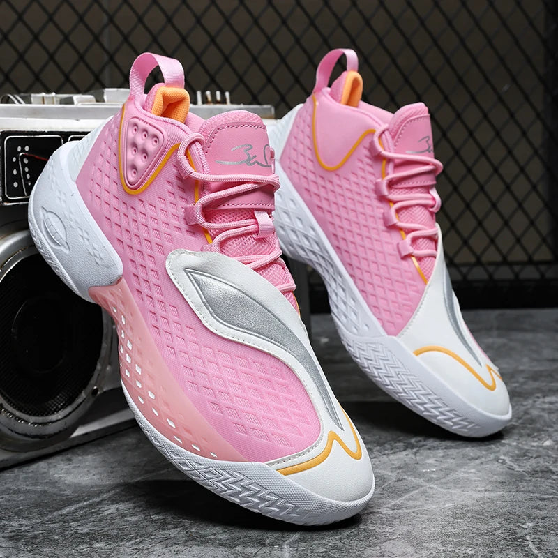Basketball Shoes for Men Women Outdoor Sneakers Spring Autumn Activities with Excellent Shock Absorption Big Size