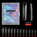 120 Pcs/Set Clear Dual Forms False Nails Full Cover Quick Building Gel Mold Tips Nail Extension Molds Upper Forms For Nails Tips