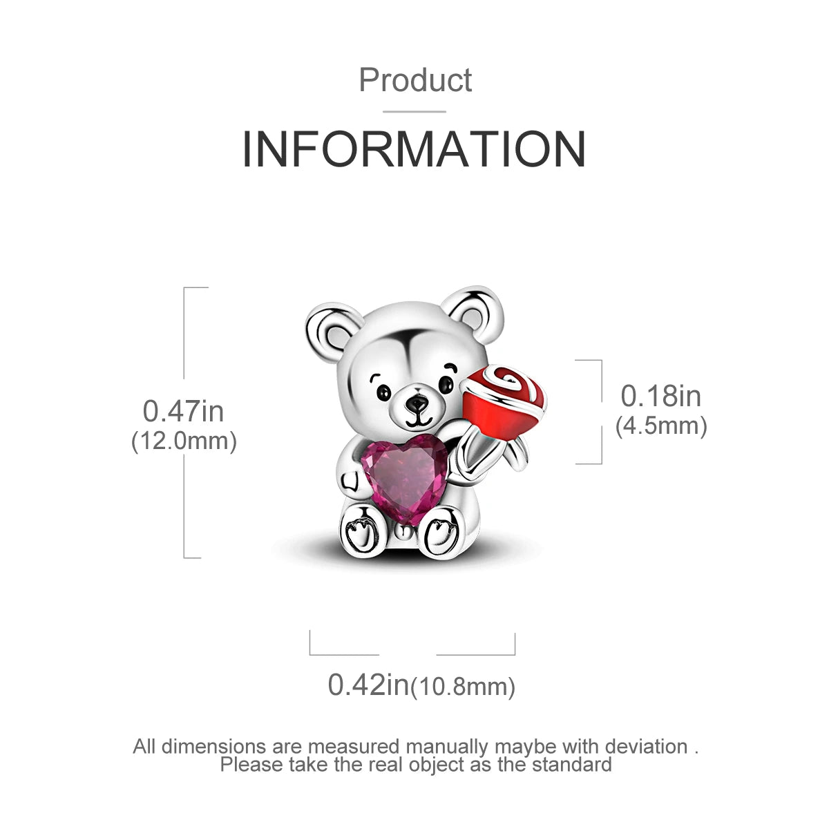 Original Charms 925 Silver Cute Animals Cat Bear Bead For Silver Bracelet Diy Fahsion Jewelry
