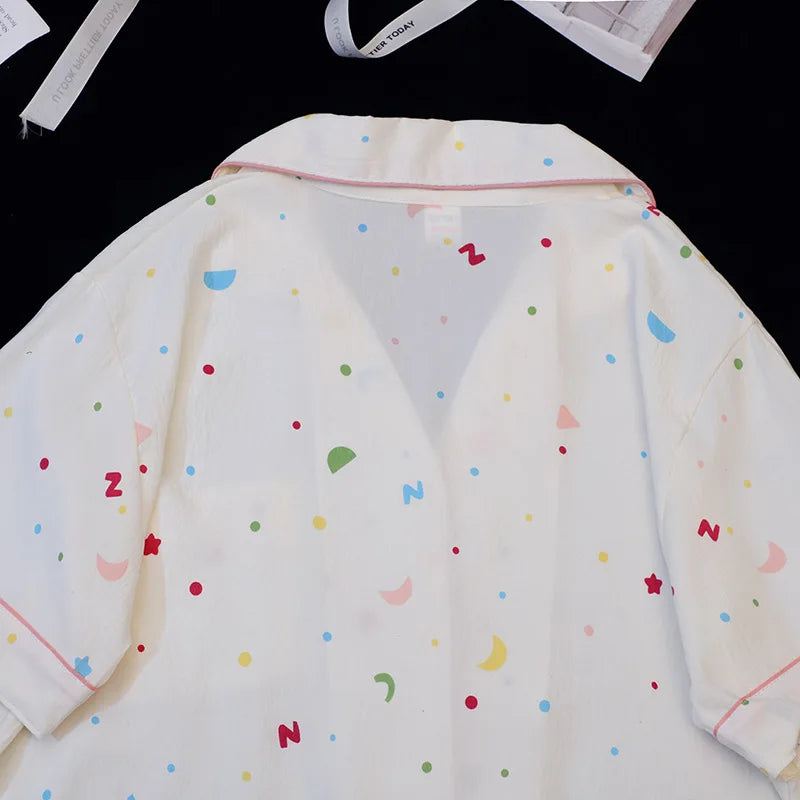 2Two-piece pajama set for women, summer short-sleeved shorts2026New sweet home wear two-piece set, lightweight style