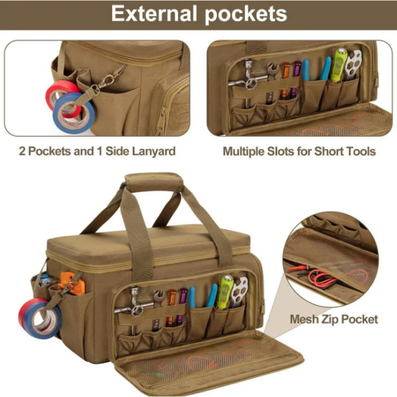 Tool storage bag, tool bag, men's hand tool storage bag, multifunctional work handbag