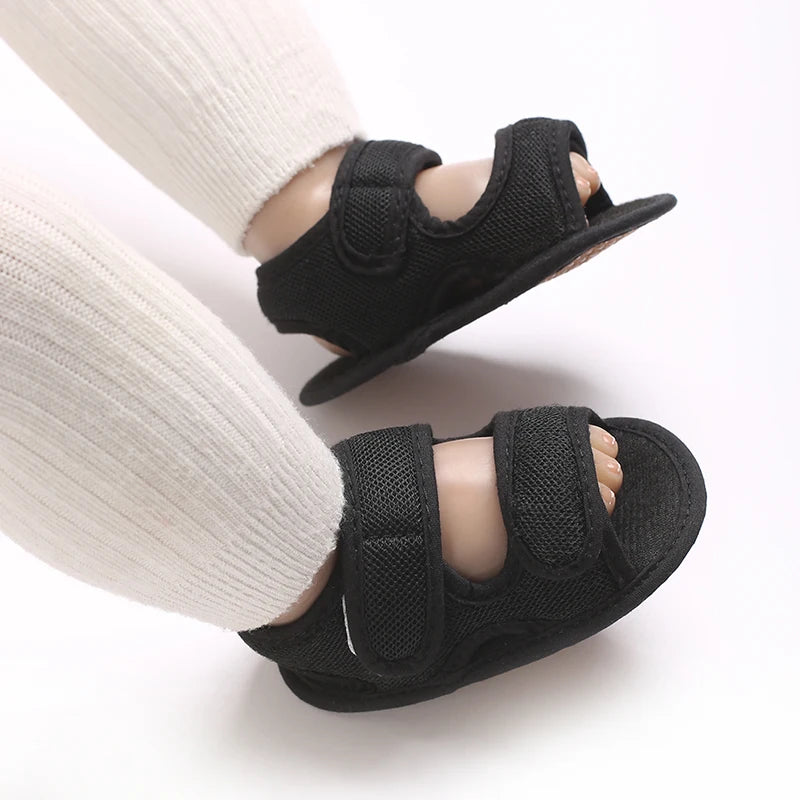 Baby Boy Sandals Soild Color Breathable Anti-Slip Shoes Toddler Soft Soled Walking Shoe First Walkers 0-18 Monthes