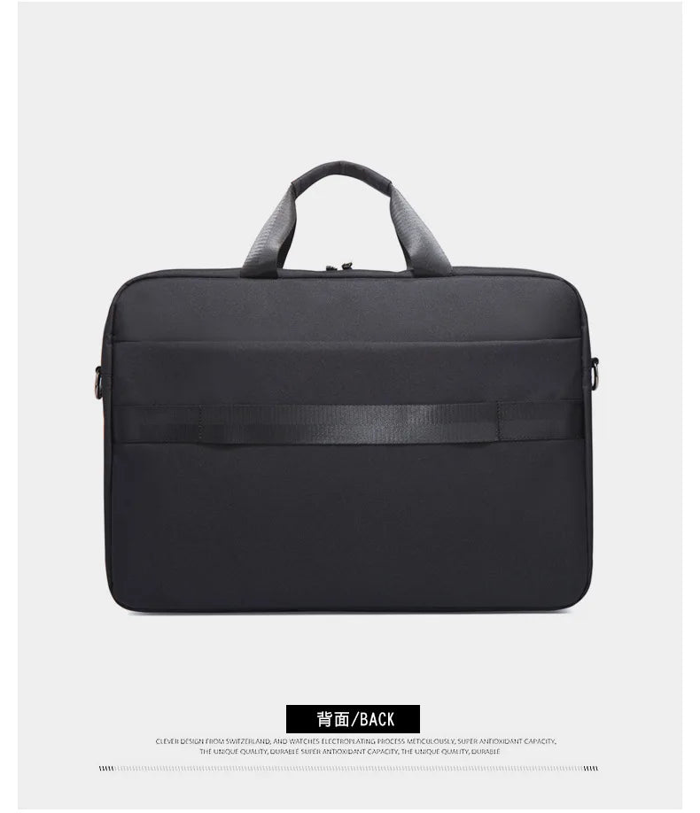 Men's Handbag Custom Image With Printed Logo Name  Business Briefcase15.6-17.3inch Nylon Waterproof Laptop Bag