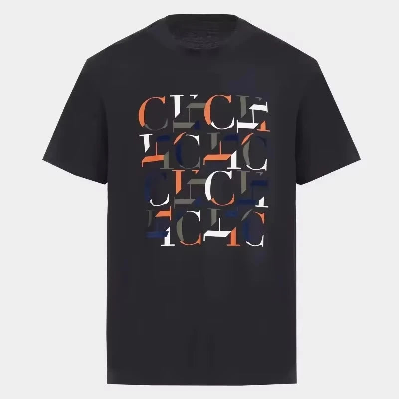 Trend of Leisure Luxury Printed Letter T-shirt Men's and Women's Fashion Short-sleeved High-end Designer Men's and Women's
