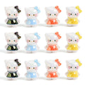 10Pcs 3D Sanrio Resin Bead 8colors Floral Skirt Hello Kitty Bead For Baby Toy Chew Teething DIY Pacifier Clips Chain
