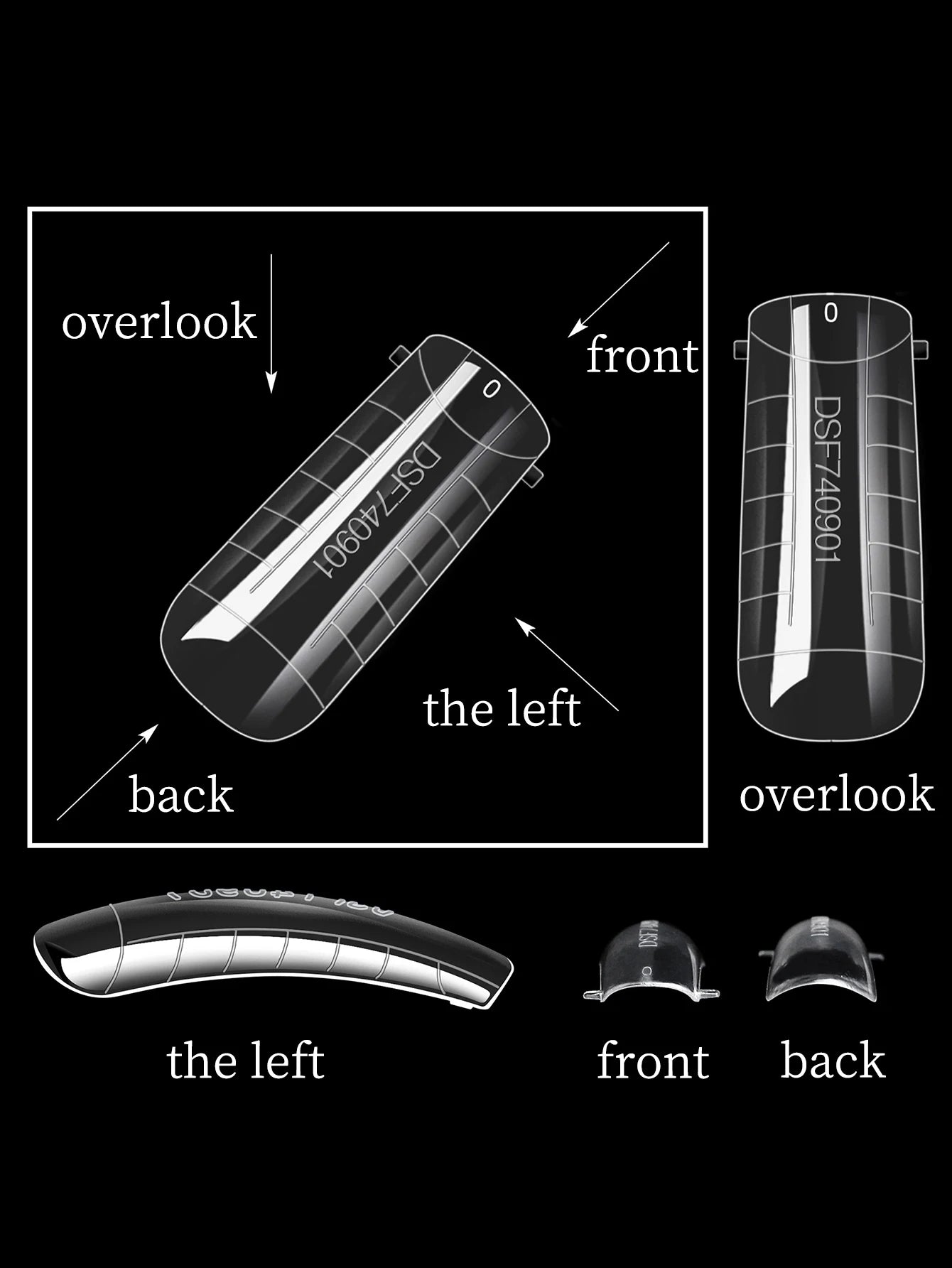 120 Pcs/Set Clear Dual Forms False Nails Full Cover Quick Building Gel Mold Tips Nail Extension Molds Upper Forms For Nails Tips