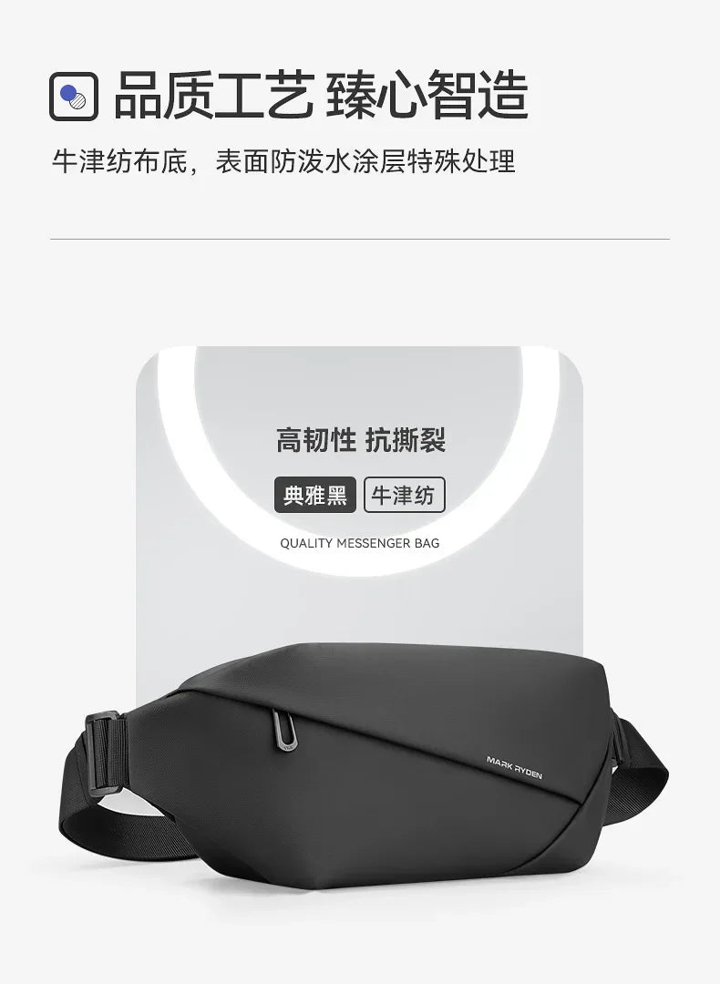 Mark Ryden Men's handbag Man Belt Pouch Sports  Casual Cycling Small Waist Pack Crossbody Bag Shoulder Bag Men's Crossbody Chest