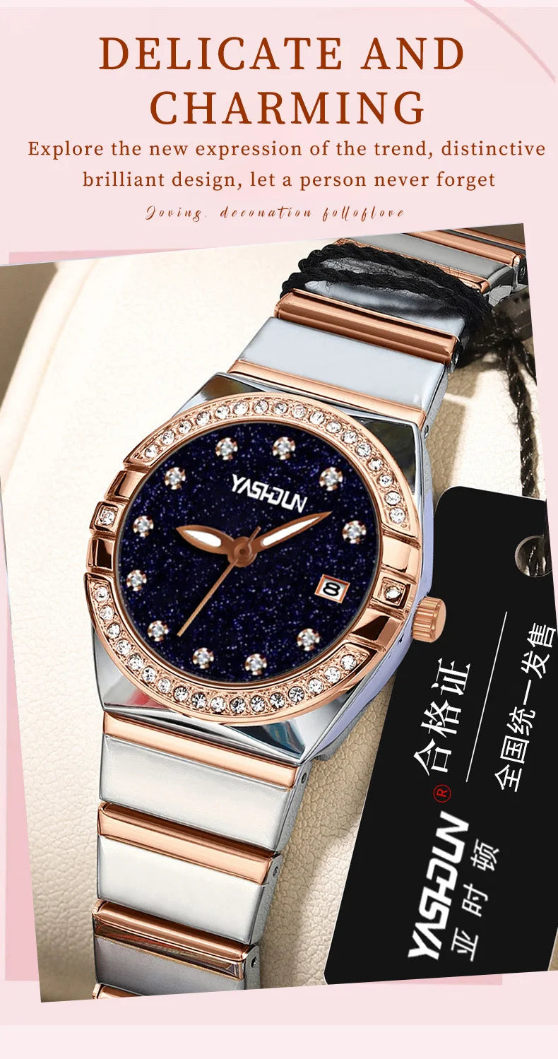 Luxury ladies' watch, mechanical wind waterproof stainless steel watch, high-quality quartz ladies' watch