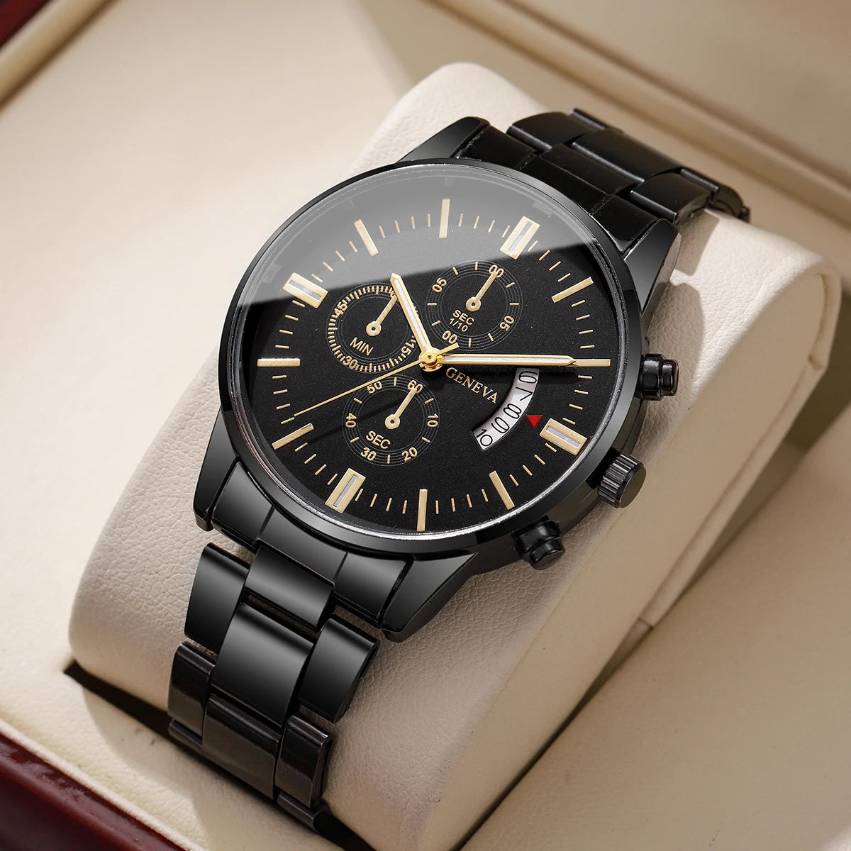 Luxury Men Business Watches Fashion Calendar Quartz Watch for Man Clock Relogio Masculino Montre Homme（Without Box）