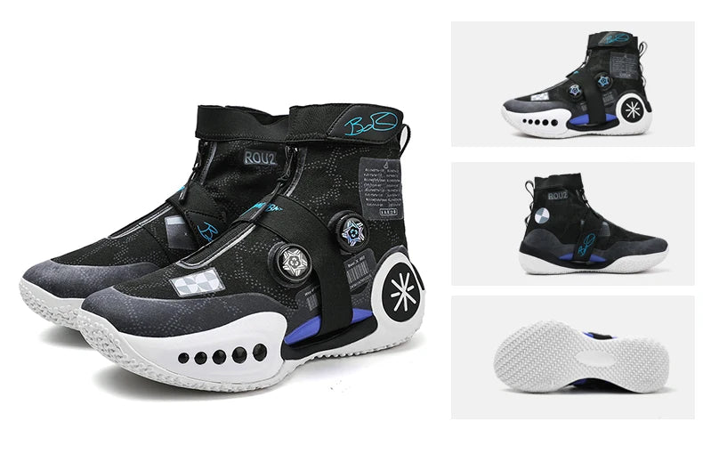 Men's Basketball Shoes Breathable Cushioning Non-Slip Wearable Runing Shoes Gym Training Athletic Basketball Sneakers for Women