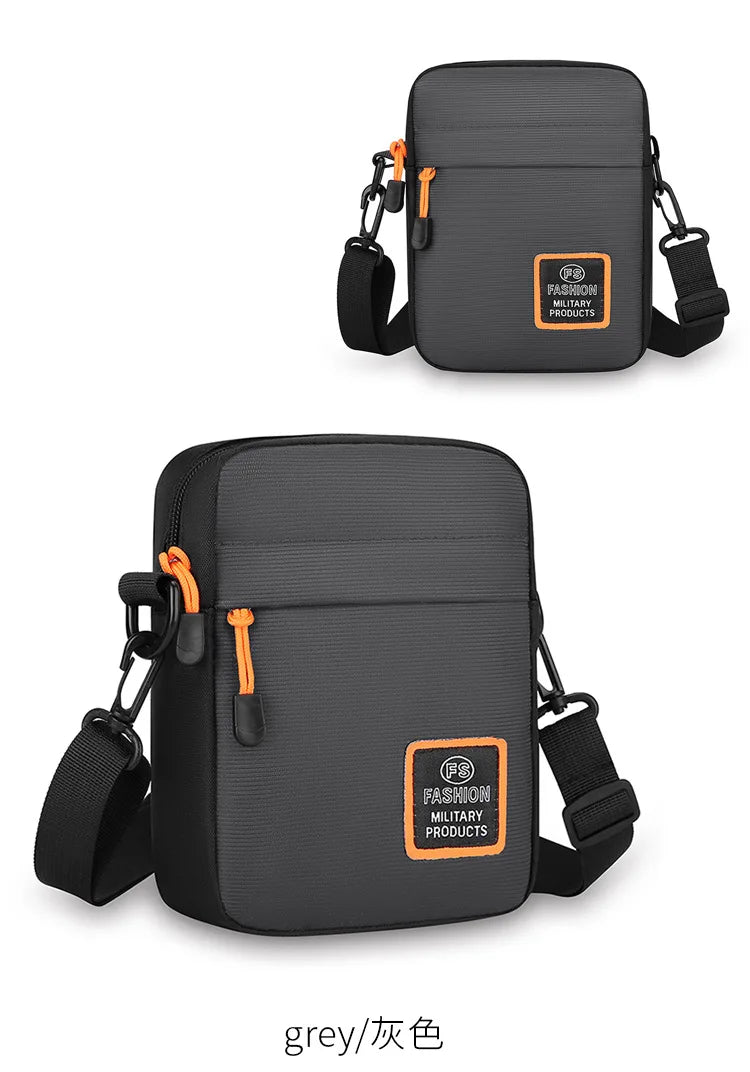 Men's Business Shoulder Bag Casual Man's Messenger Bag Durable Male Handbag Waterproof Oxford Cloth Bag Mini Mobile Phone Bags