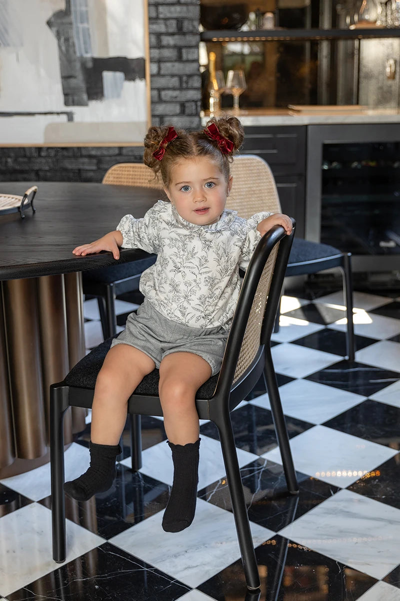 AP Herringbone Collection 2025 Autumn Stretched Girls and Boys Clothes Baby Floral Set Kids Cardigan Cableknit Polo,  #6006