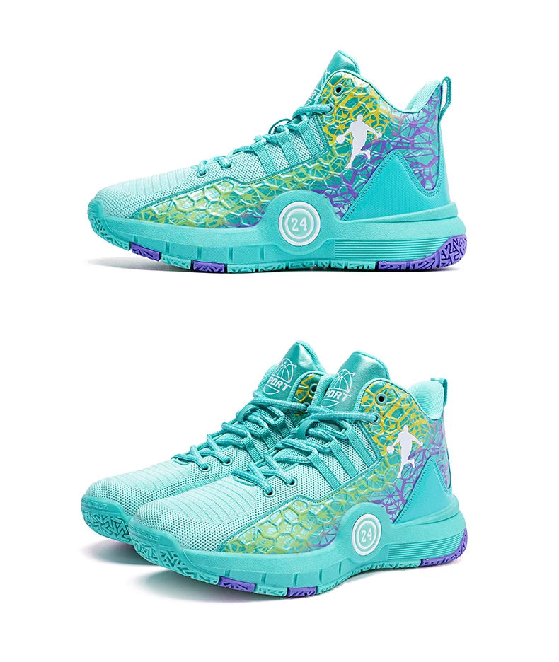 Basketball Shoes Men Field Training Non-slip High-top Luxyry Design Mesh Breathable Sneakers Pro Original Kids Basketball Boots