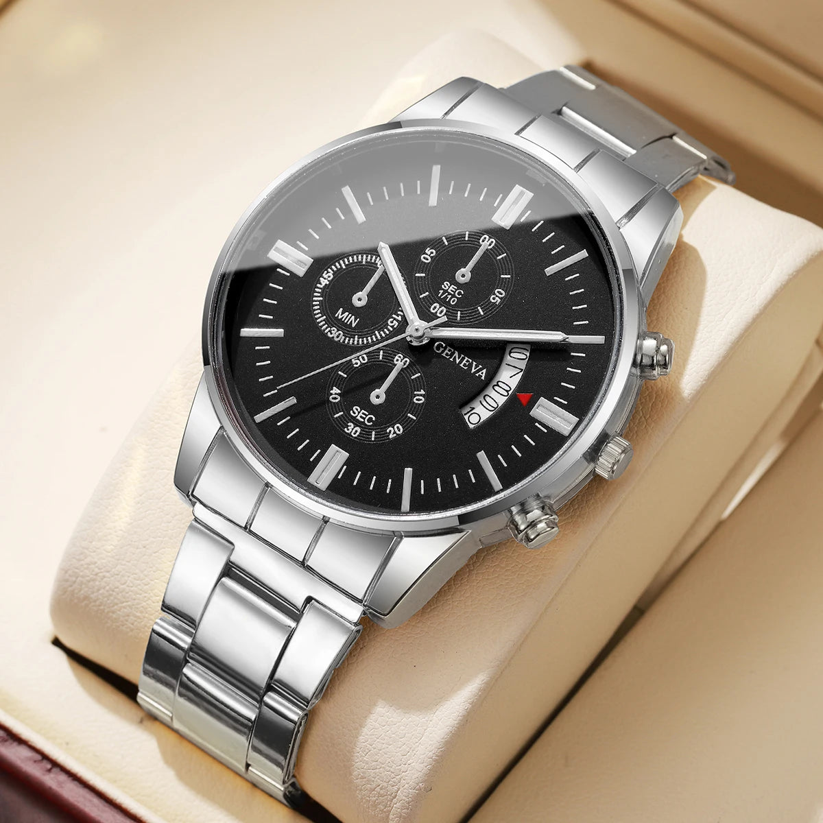 Luxury Men Business Watches Fashion Calendar Quartz Watch for Man Clock Relogio Masculino Montre Homme（Without Box）