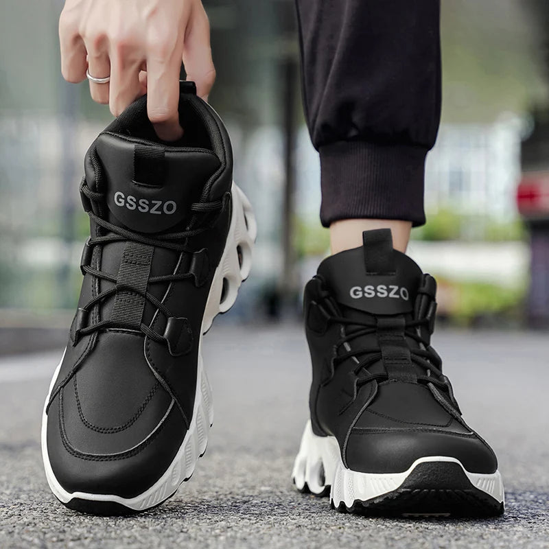 One pair of simple and fashionable mid-top basketball shoes. Thickened, soft, shock-absorbing, wear-resistant