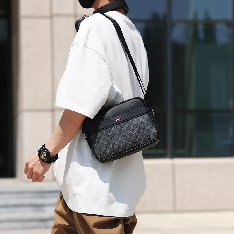 Designer Leather Crossbody Bag for Men Bags New Luxury Brand Casual Man Messenger Bag Fashion Male Bag Sling Pack Shoulder Bags