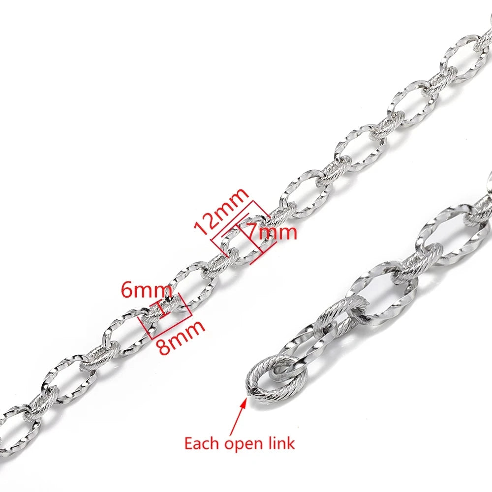 1meter Golden Stainless Steel Rolo Cable Bulk Chains for DIY Jewelry Making