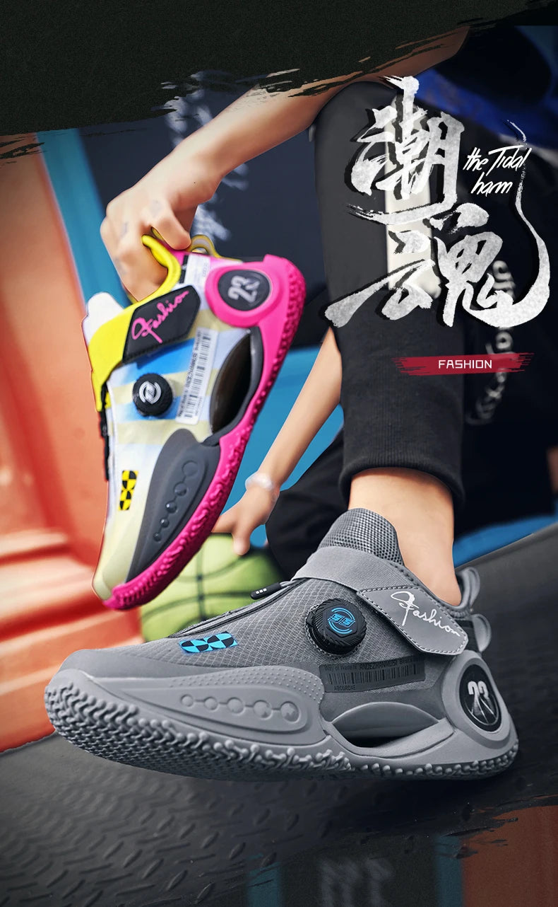 Men's Basketball Shoes Breathable Cushioning Non-Slip Wearable Runing Shoes Gym Training Athletic Basketball Sneakers for Women