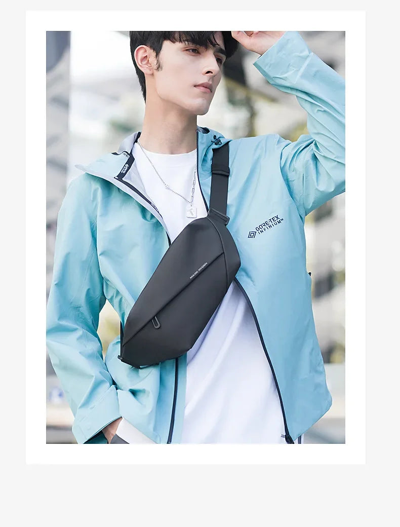 Mark Ryden Men's handbag Man Belt Pouch Sports  Casual Cycling Small Waist Pack Crossbody Bag Shoulder Bag Men's Crossbody Chest