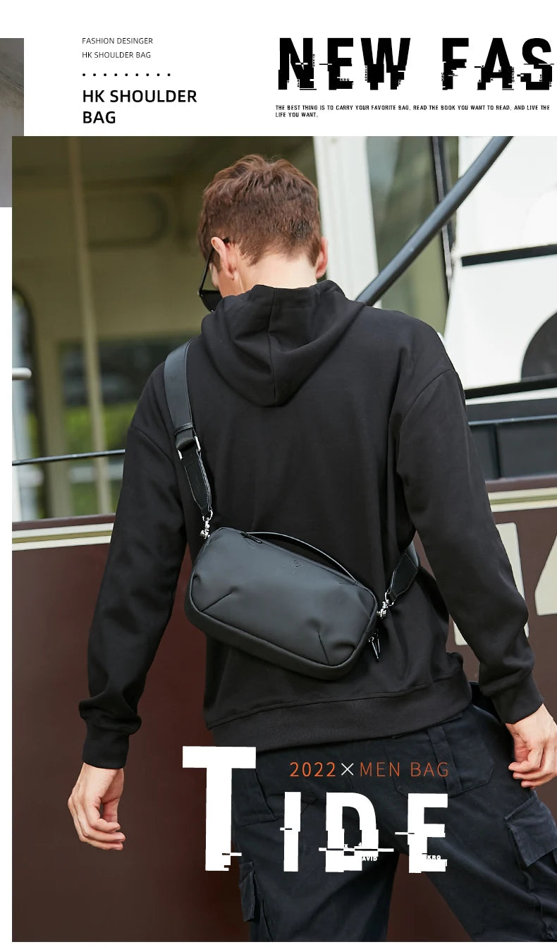 HcanKcan Shoulder Bag For Men Waterproof Handbag Man Crossbody Bag Korean Fashion Sling Bag Leisure Bag Male Husband Luxury Pack