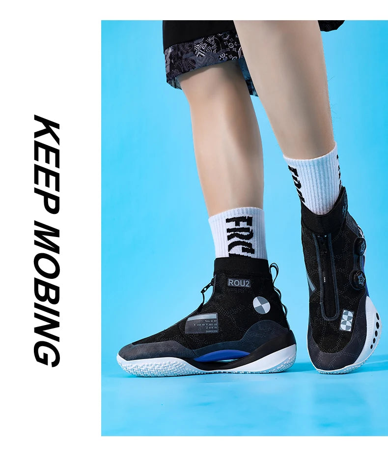 Men's Basketball Shoes Breathable Cushioning Non-Slip Wearable Runing Shoes Gym Training Athletic Basketball Sneakers for Women