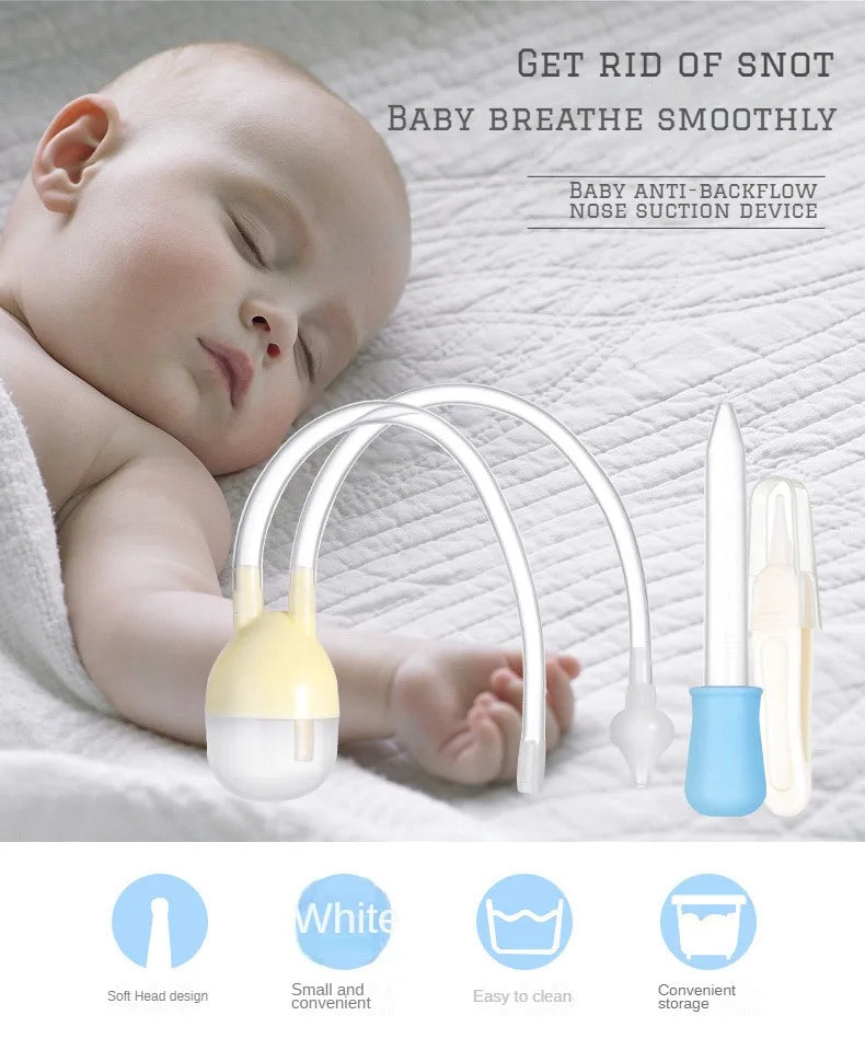 3pcs/box Newborn Baby Safety Nose Cleaner Kids Vacuum Suction Nasal Aspirator Set Infants Medicine Dropper Accessories Baby Care