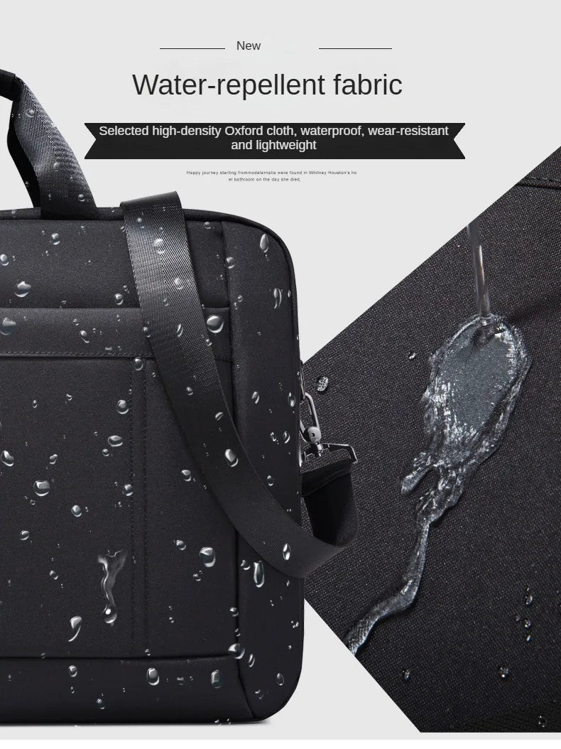 Men's Handbag Custom Image With Printed Logo Name  Business Briefcase15.6-17.3inch Nylon Waterproof Laptop Bag