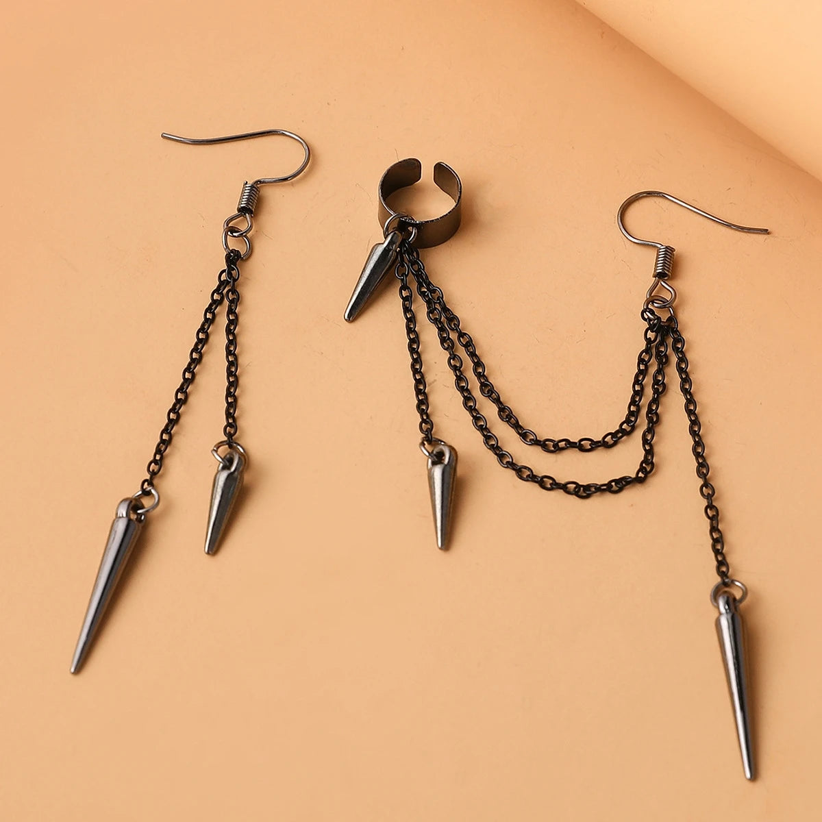 2PC Fashion Men's Personality Rascal Handsome Irregular Earrings Jewelry Accessories Suitable for Date, Party, Festival Gifts