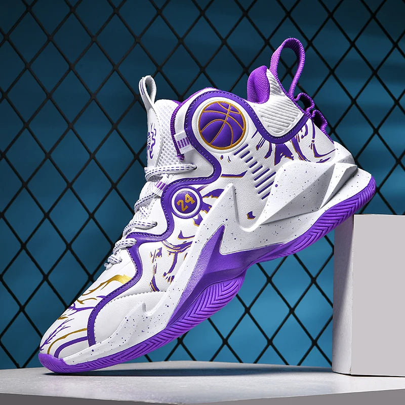 Men Basketball Shoes Fashion Flat Outdoor Sports Sneakers Trendy Professional Training 2025 New Basketball Boots for Man