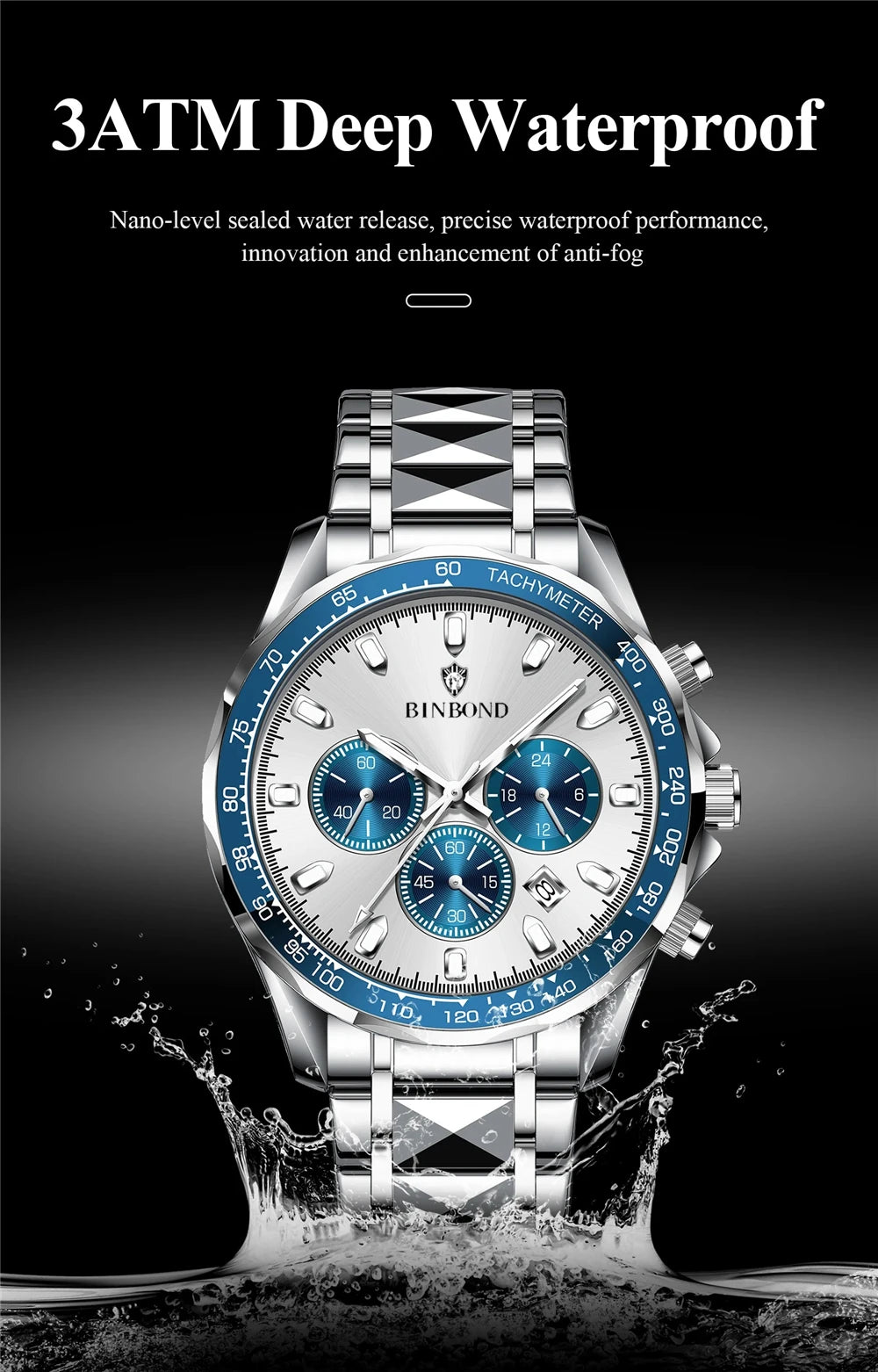 New Automatic Watch For Man Small Dial Blue Digital Fashion Quartz Wristwatches Men Clock Luxury Watches Mens Gifts Cadeau Homme