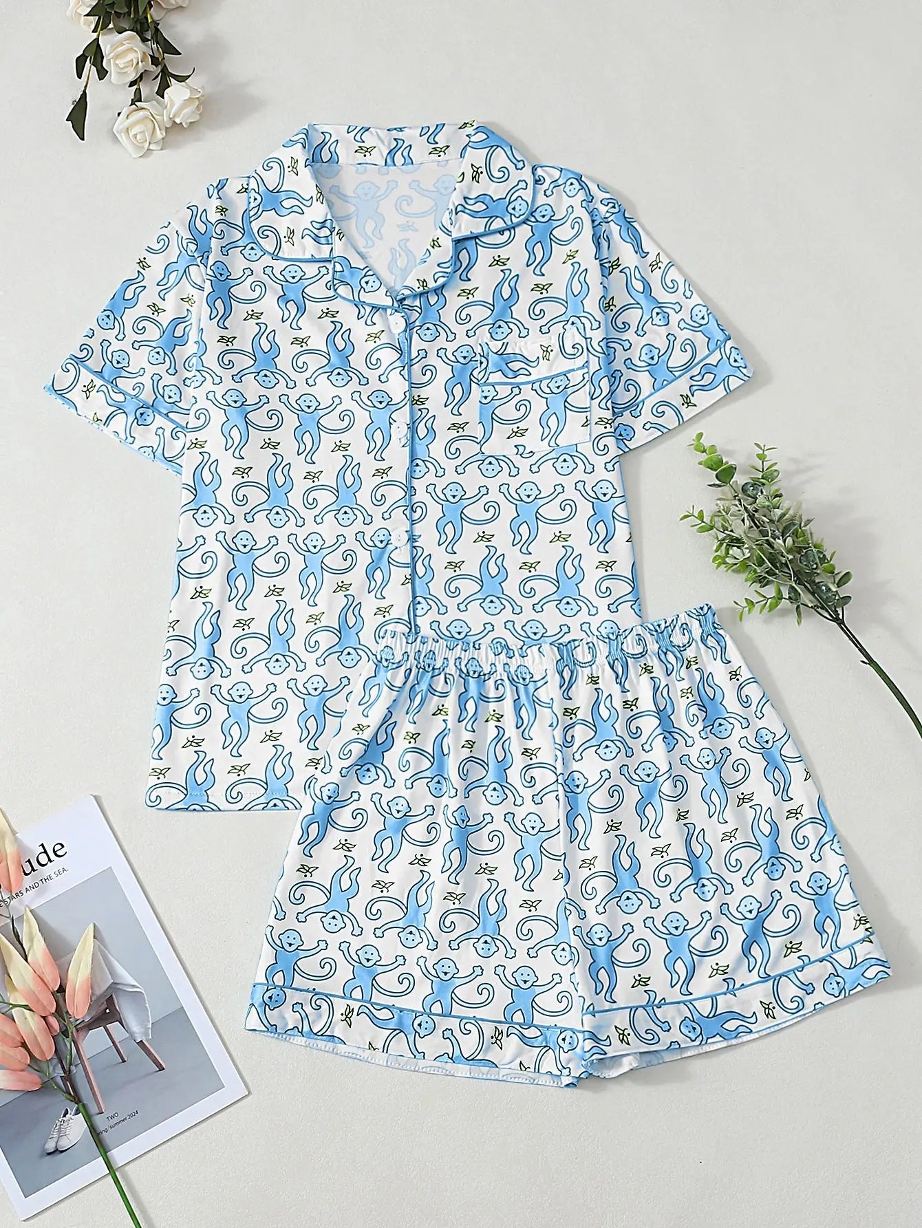 Women's Pajamas With Trousers Sets 2piece Pajamas Set Woman Women's Sexy Underwear Ensemble Pyjama Femme Sleepwear Sleeping Pjs