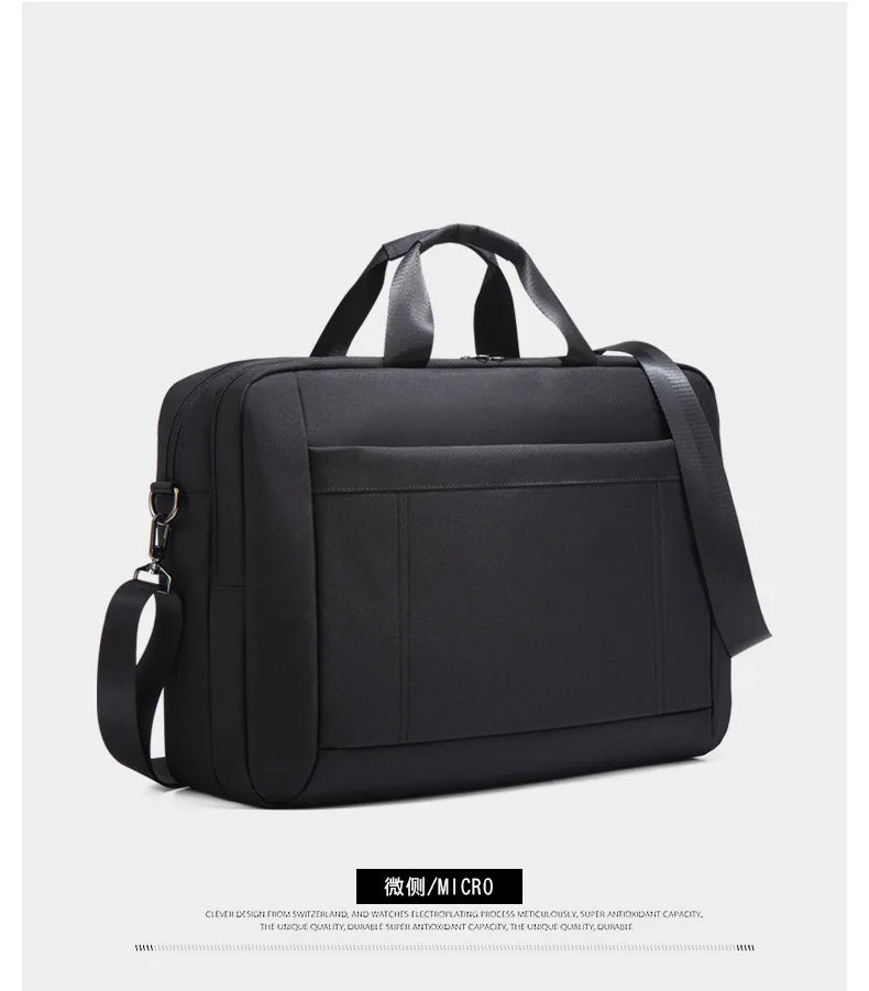 Men's Handbag Custom Image With Printed Logo Name  Business Briefcase15.6-17.3inch Nylon Waterproof Laptop Bag