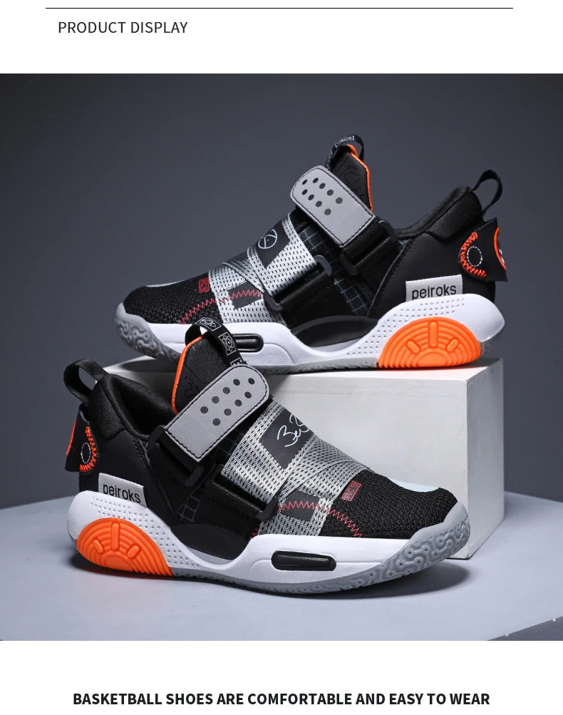 Children's Basketball Shoes For Boys Girls Non-slip Kids Sport Shoes Lightweight Outdoor Sneakers Trainers Footwear Comfortable