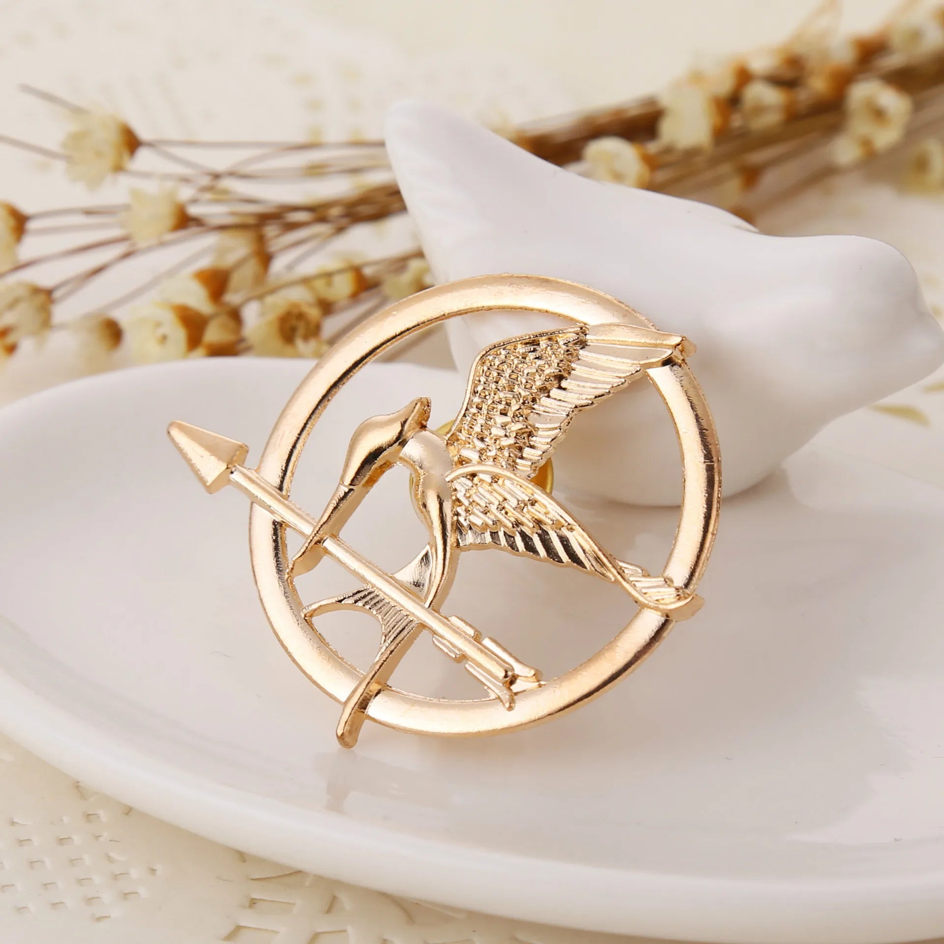 Fashion Trendy Jewelry The Hunger Games Popular Vintage Style Birds Brooches Movies Jewelry Cosplay Gifts