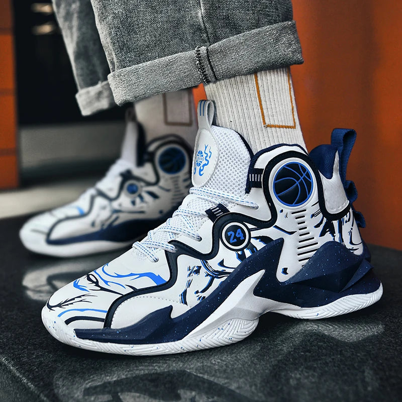 Men Basketball Shoes Fashion Flat Outdoor Sports Sneakers Trendy Professional Training 2025 New Basketball Boots for Man