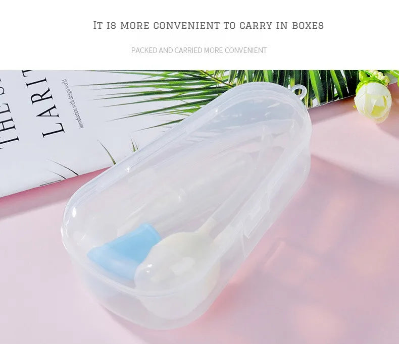 3pcs/box Newborn Baby Safety Nose Cleaner Kids Vacuum Suction Nasal Aspirator Set Infants Medicine Dropper Accessories Baby Care