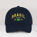 Brazil Flag Five-Star Soft-Top Baseball Cap Stylish Athletic Look Perfect for Daily Match Viewing and Outdoor Sports Great Gift