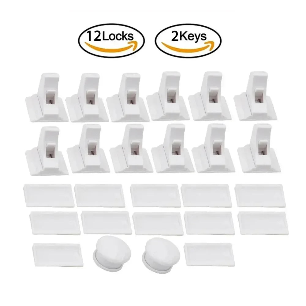 Magnetic Baby Safety Lock Children Protection Invisible Drawer Latch Cabinet Door Lock Limiter Children Security