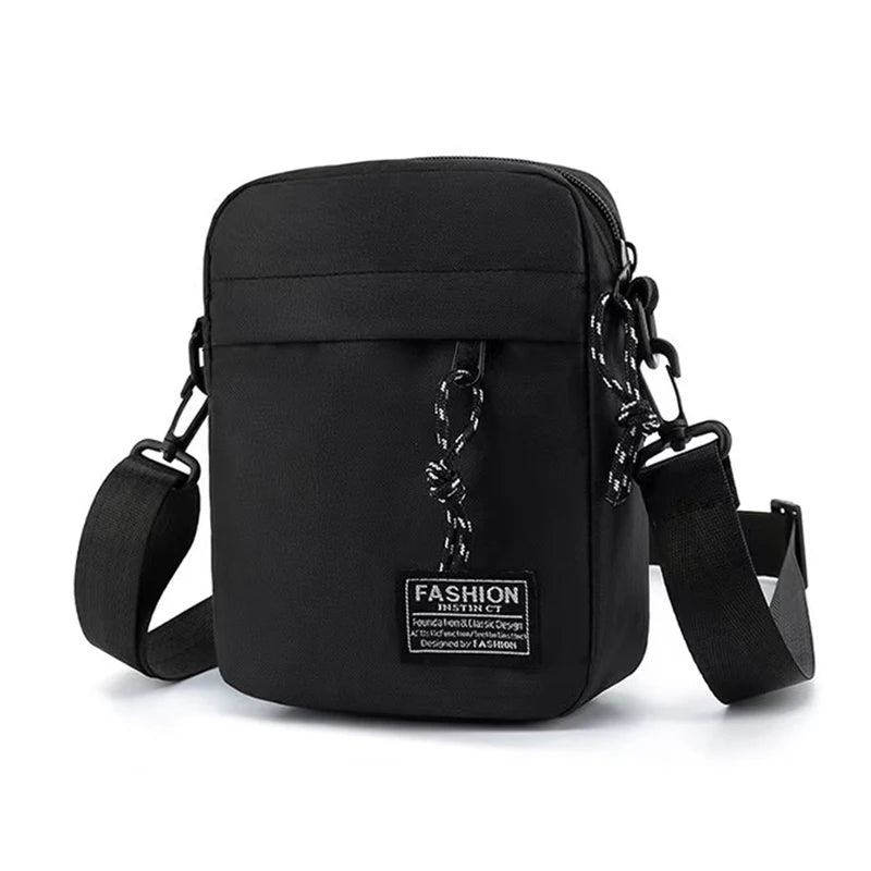 Stylish Casual Crossbody Bag for Men, Minimalist Nylon Shoulder Purse with Front Pocket, Ideal for Daily Commute