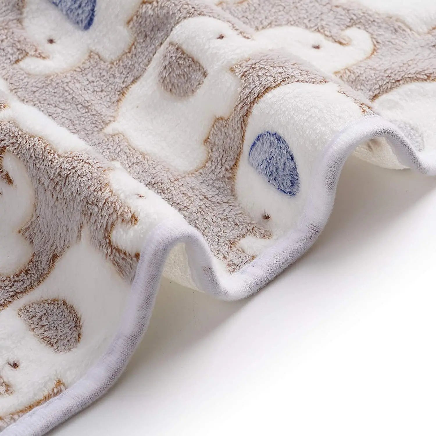 ✅ Cute Elephant Baby Blanket – Soft Coral Fleece Swaddle & Stroller Blanket