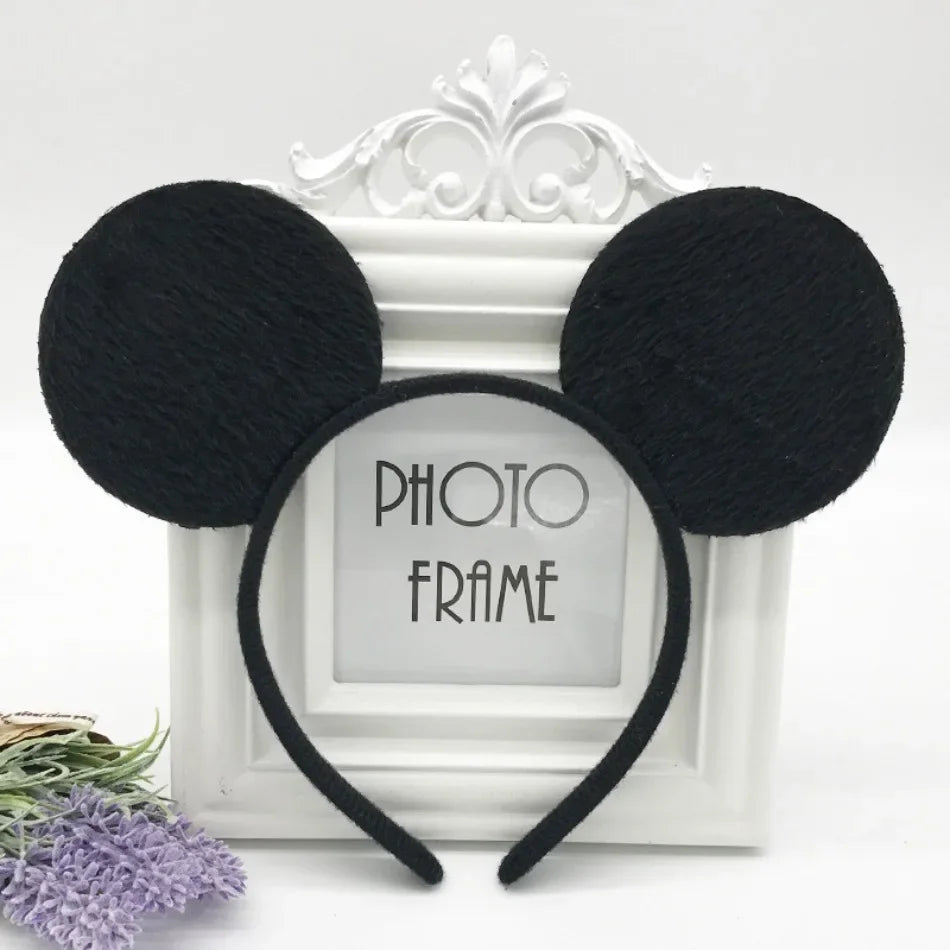 3/6/12pcs/lot Girls Mouse Ears Solid Bow Ears Headband for Birthday Party Supplies and Mouse Themed Costume Cosplay Decoration