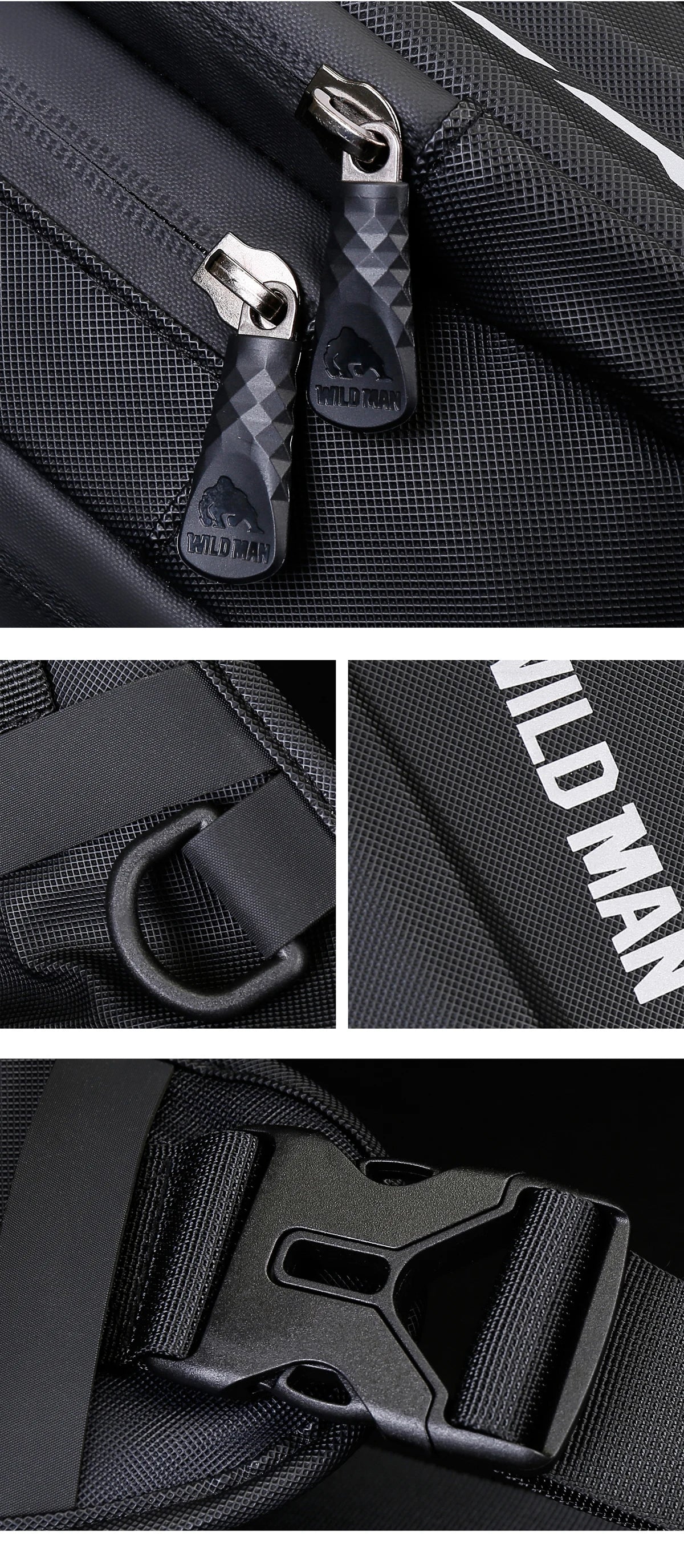 WILD MAN Motorcycle Leg Bag for Men - Riding Waist Bag, Biker Motorcycle Hard Shell Bag, Sports Messenger Bag, Travel Equipment