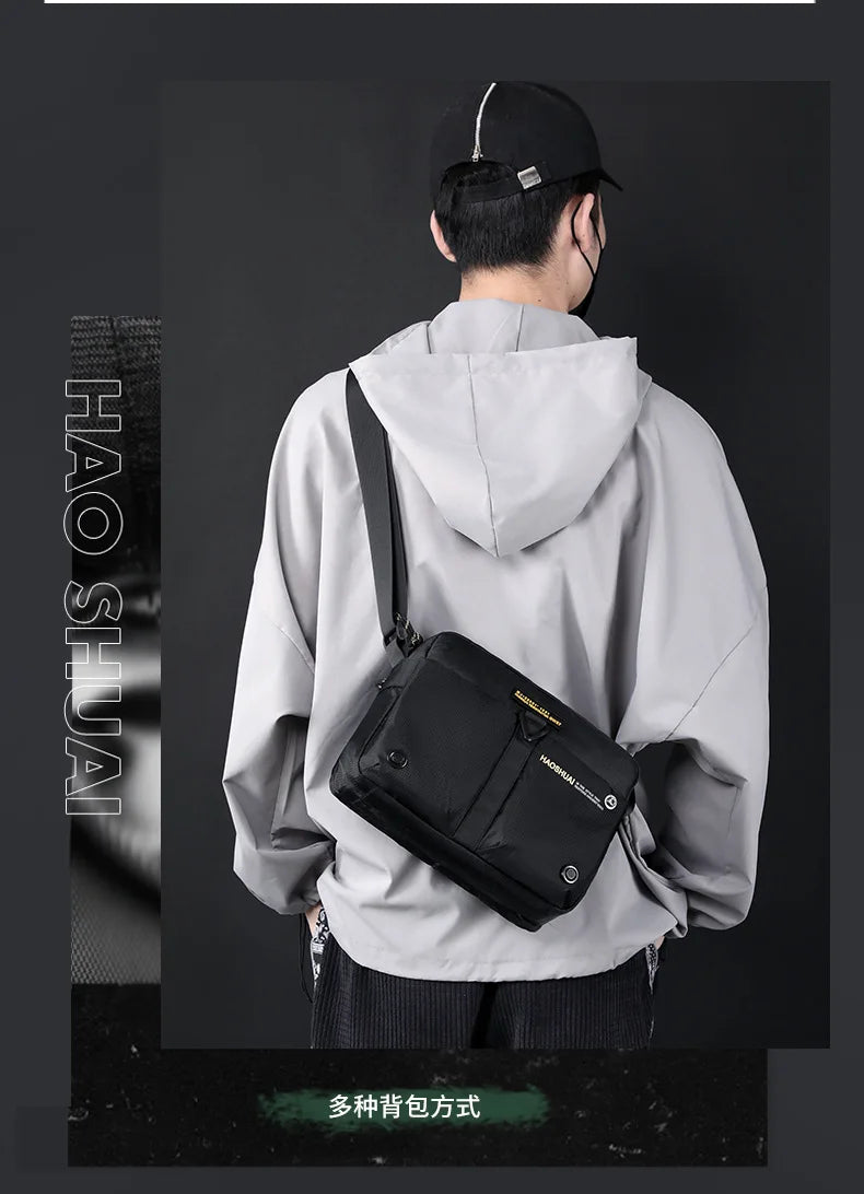 2025 New Men Messenger Bag Waterproof Nylon Small Satchel Shoulder bag Casual Travel Crossbody bags For Male Belt Handbag Man 가방