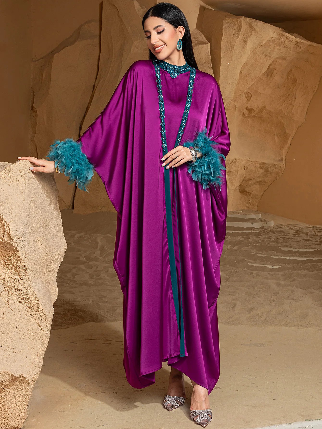 Eid Dress for Women Abaya Cardigan 2 Piece Set Party Long Dresses Muslim Caftan Robe Jalabiya Ramadan Kaftan Vestidos Largos