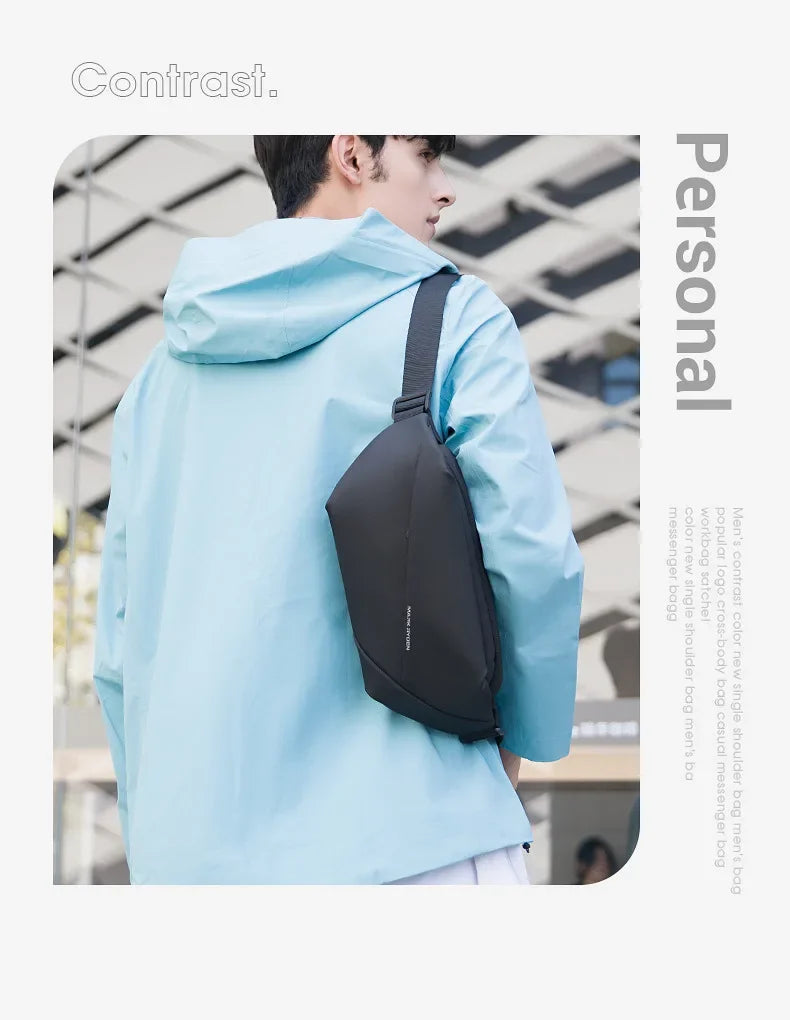 Mark Ryden Men's handbag Man Belt Pouch Sports  Casual Cycling Small Waist Pack Crossbody Bag Shoulder Bag Men's Crossbody Chest
